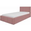 Wilsondo Detská čalúnená posteľ s úložným priestorom Fiona 90x200 - ružová Wilsondo Detská čalúnená posteľ s úložným priestorom Fiona 90x200 - ružová