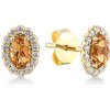 Lillian Vassago Zlaté náušnice s citríny a briliantmi LLV11-SMEB5730-01-CIT Lillian Vassago Zlaté náušnice s citríny a briliantmi LLV11-SMEB5730-01-CIT
