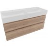 Kúpeľňová skrinka 2 zásuvky s umývadlom Naturel Savona 118x53x44,8 cm dub Halifax mat SAVONA2120DHSAT Kúpeľňová skrinka 2 zásuvky s umývadlom Naturel Savona 118x53x44,8 cm dub Halifax mat SAVONA2120DHSAT