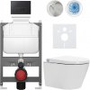CERANO - Závesné WC s bidetom Cronus Standard - biela lesklá - tlačidlo Prime/Modulo, čierne - ovládanie zhora - predstenová inštalácia / sadrokartón - 59,3x38,4 cm CERANO - Závesné WC s bidetom Cronus Standard - biela lesklá - tlačidlo Prime/Modulo, čierne - ovládanie zhora - predstenová inštalácia / sadrokartón - 59,3x38,4 cm