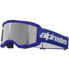 Okuliare ALPINESTARS Vision 3 Wordmark (modrá, zrkadlové strieborné plexi) Okuliare ALPINESTARS Vision 3 Wordmark (modrá, zrkadlové strieborné plexi)