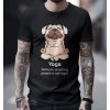 Bullshirt.sk Pánske tričko - Yoga Dog Čierna M Bullshirt.sk Pánske tričko - Yoga Dog Čierna M