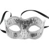 Flitrovaná maska pre dospelých, strieborná Flitrovaná maska pre dospelých, strieborná