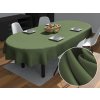 Biante Dekoračný oválny obrus Rongo RG-081 Tmavý olivovo zelený 140x160 cm Biante Dekoračný oválny obrus Rongo RG-081 Tmavý olivovo zelený 140x160 cm
