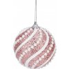 Vianočná ružová perlová guľa, 8 cm Vianočná ružová perlová guľa, 8 cm