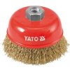 Kefa drôtená Yato Kartáč drátěný čelní M14 x 100 mm pomosazený drát YT-4766 Kefa drôtená Yato Kartáč drátěný čelní M14 x 100 mm pomosazený drát YT-4766