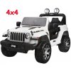 JOKO Elektrické autíčko JEEP Wrangler Rubicon 4x4, penové kolesá, kožené sedadlo, FM rádio, biele JOKO Elektrické autíčko JEEP Wrangler Rubicon 4x4, penové kolesá, kožené sedadlo, FM rádio, biele