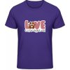 Gildan Tričko - Dizajn s motívom Pes a Láska - Purple - L - Pánske Gildan Tričko - Dizajn s motívom Pes a Láska - Purple - L - Pánske