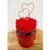 Darček pre ženy - Mydlový Flower box Red Srdcia Darček pre ženy - Mydlový Flower box Red Srdcia