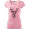 Jeleň kresba - Dámske tričko Pure - M ( Ružová ) Jeleň kresba - Dámske tričko Pure - M ( Ružová )