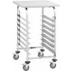 Tabletový vozík - ušľachtilá oceľ - 7 zásuviek + polica - pozdĺžne zasúvanie - 100 kg - 2 bezpečnostné tyče - Royal Catering RCTW 7 TB Tabletový vozík - ušľachtilá oceľ - 7 zásuviek + polica - pozdĺžne zasúvanie - 100 kg - 2 bezpečnostné tyče - Royal Catering RCTW 7 TB