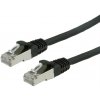 S/FTP (PiMF) Patchkábel LSOH 1m cat.6, čierny, Cu S/FTP (PiMF) Patchkábel LSOH 1m cat.6, čierny, Cu