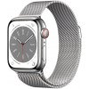 Apple Watch Series 8 GPS + Cellular 41mm Silver Stainless Steel Case with Silver Milanese Loop