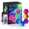 RSH® QG06 - Nástenné svietidlo Smart Hexagon color (RGB) - 6 ks, aplikácia + diaľkové ovládanie, možnosť nalepenia na stenu RSH® QG06 - Nástenné svietidlo Smart Hexagon color (RGB) - 6 ks, aplikácia + diaľkové ovládanie, možnosť nalepenia na stenu