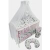 12 dielna sada do postieľky biela s ružovou - New stars (vhodná len do postieľky rozmerov 120x60 cm) 12 dielna sada do postieľky biela s ružovou - New stars (vhodná len do postieľky rozmerov 120x60 cm)