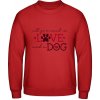 AWDis Mikina - Dizajn s motívom - Láska a pes - Ohnivá červená - XL - Pánske AWDis Mikina - Dizajn s motívom - Láska a pes - Ohnivá červená - XL - Pánske