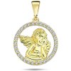 Zlatý prívesok zirkónmi anjel ZP0174XJ71-6100 (585/1000) 1,61g Zlatý prívesok zirkónmi anjel ZP0174XJ71-6100 (585/1000) 1,61g