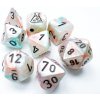 Kocka Set 8 Lab Dice Lustrous Sea Shell / Black