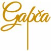 Zápich - Meno typ 10 - Zlatá zrkadlová - bez paličky - 10cm Zápich - Meno typ 10 - Zlatá zrkadlová - bez paličky - 10cm