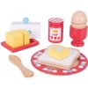 Bigjigs Toys drevený set raňajky s bodkami