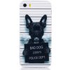 AppleKing ochranný kryt z mäkkého plastu pre iPhone SE (2016)/5S/5 – zlý pes