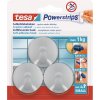 tesa Samolepiace háčiky Powerstrips S malé kruhové, matný chróm, 3 ks tesa Samolepiace háčiky Powerstrips S malé kruhové, matný chróm, 3 ks