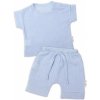 Baby Nellys 2-dielna mušelínová súpravička tričko kraťasky Boy svetlo modrá