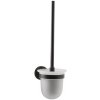 EBS Urban Round Black sklenená WC kefa, čierna matná EBS Urban Round Black sklenená WC kefa, čierna matná