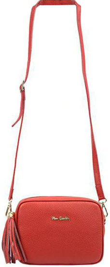 Pierre Cardin kožená crossbody kabelka červenotehlová L1501