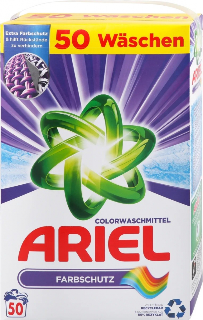 Ariel Color+ prášok 3,25 kg 50 PD