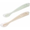 Beaba Prvé lyžičky silikónové 2 ks s puzdrom Clay