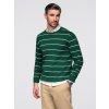 Ombre Men's casual sweater with horizontal stripes - green zelená XL Ombre 5902228992363 Ombre Men's casual sweater with horizontal stripes - green zelená XL Ombre 5902228992363