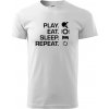 Stolný tenis - eat sleep - Tričko extra veľké (5-8XL) - 5XL ( Biela ) Stolný tenis - eat sleep - Tričko extra veľké (5-8XL) - 5XL ( Biela )