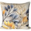 HomeView Obliečka na vankúš Sunny Leaves – moderný listový vzor v žltej, sivej a krémovej Veľkosť: 45x45 polyester HomeView Obliečka na vankúš Sunny Leaves – moderný listový vzor v žltej, sivej a krémovej Veľkosť: 45x45 polyester