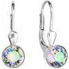 Strieborné náušnice visiace s kryštálmi Swarovski zelené okrúhle 31112.5 Strieborné náušnice visiace s kryštálmi Swarovski zelené okrúhle 31112.5