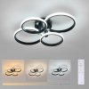 LED stropné svietidlo luster KRÚŽOK čierne moderné do obývačky s diaľkovým ovládaním 76W LED stropné svietidlo luster KRÚŽOK čierne moderné do obývačky s diaľkovým ovládaním 76W