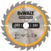 DeWALT DT1949 pilový kotouč CONSTRUCTION pro ruční kotoučové pily na dřevo s hřebíky, 165 x 20 mm, 24 zubů