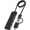 RAIDSONIC ICY BOX USB Hub, 4port, USB A+C/ 4x USBA IB-HUB1424-C3 RAIDSONIC ICY BOX USB Hub, 4port, USB A+C/ 4x USBA IB-HUB1424-C3
