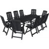 11-dielna vonkajšia jedálenská súprava antracitová plastová 11-dielna vonkajšia jedálenská súprava antracitová plastová