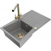 MEXEN/S MEXEN/S - Cesar granitový drez s odkvapkávačom vrátane batérie Duero, šedá 6514-71-671600-50 MEXEN/S MEXEN/S - Cesar granitový drez s odkvapkávačom vrátane batérie Duero, šedá 6514-71-671600-50