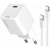 COLORWAY 1x USB-C/ sieťová nabíjačka/ GaN/ PD/ PPS/ 30W/ Vrátane 100cm kábla/ Biela COLORWAY 1x USB-C/ sieťová nabíjačka/ GaN/ PD/ PPS/ 30W/ Vrátane 100cm kábla/ Biela