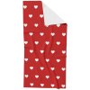 Takoy Rýchloschnúca osuška 80x160 srdcia 6 cm biele na červenom-HT-00099 | 160 x 80 cm Takoy Rýchloschnúca osuška 80x160 srdcia 6 cm biele na červenom-HT-00099 | 160 x 80 cm