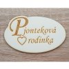 LYMFY | Menovka na dvere ovál šírka 120mm | prírodné drevo LYMFY | Menovka na dvere ovál šírka 120mm | prírodné drevo