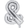 PartyDeco Fóliový balón Mini - Symbol & 35cm strieborný PartyDeco Fóliový balón Mini - Symbol & 35cm strieborný