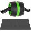 Posilňovacie koliesko s podložkou na kolená - čierno-zelené Posilňovacie koliesko s podložkou na kolená - čierno-zelené