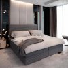 Textilomanie Čalúnená posteľ boxspring ISPIRA 140x200 cm sivá Matrac: Matrac Bonell pružinový Textilomanie Čalúnená posteľ boxspring ISPIRA 140x200 cm sivá Matrac: Matrac Bonell pružinový