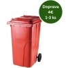 Popolnica Odpadová nádoba 240L - Červená Popolnica Odpadová nádoba 240L - Červená