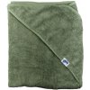 XKKO Organic BIO Bavlnená froté osuška s kapucňou 90x90 Granite Green