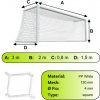 Sieť na bránky 3x2x0,8x1,5 m/4mm#120 mm 2ks Sieť na bránky 3x2x0,8x1,5 m/4mm#120 mm 2ks