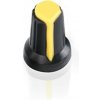 Gombík na potenciometer - Čierno žltý, 6 mm Gombík na potenciometer - Čierno žltý, 6 mm